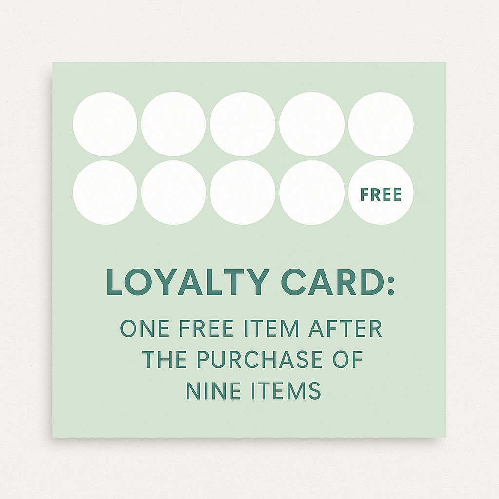 Custom Loyalty Punch Card