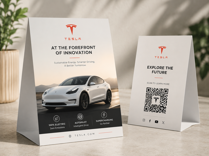 Custom Table Tent Cards | Foldable Display Cards for Restaurants &amp; Events