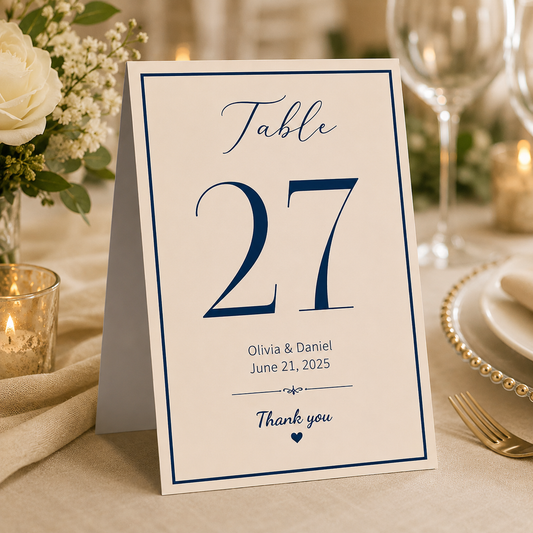 Custom Table Tents Cards