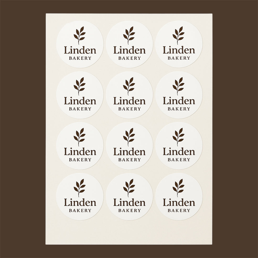 Roll of custom circle labels with matte finish for candle packaging — PacknPrints

