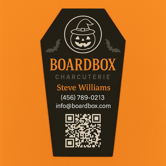 Custom Halloween Coffin Shape Business Cards