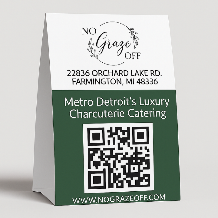 Custom Table Tent Cards | Foldable Display Cards for Restaurants &amp; Events