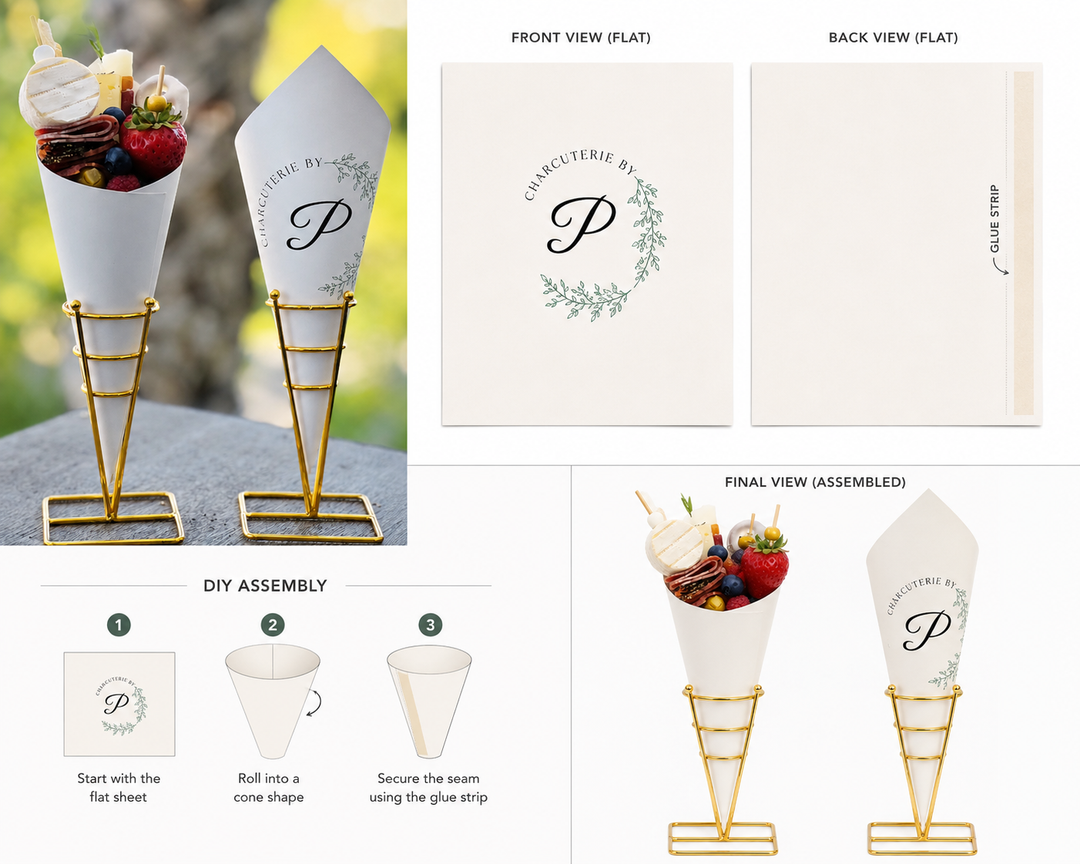 Personalized Premade Cones or DIY Cone Sleeves