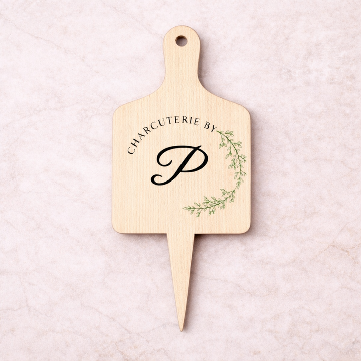 Custom Charcuterie Picks | Branded Wooden &amp; Acrylic Cheese Pick Tags