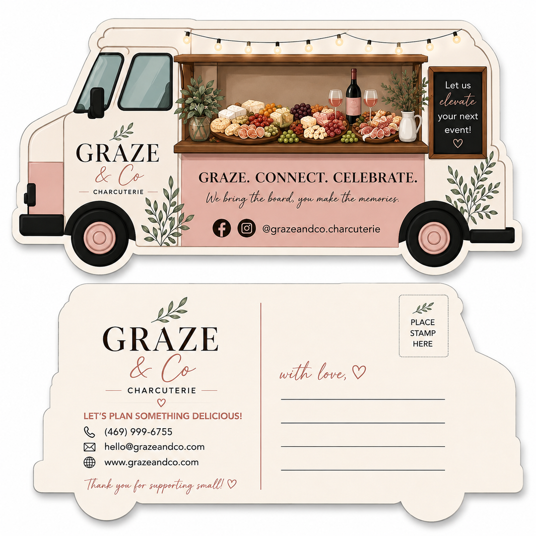 Custom Die Cut Shape Postcards