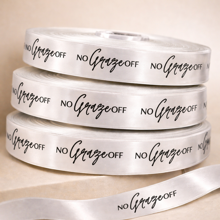 Custom Logo Ribbon | Personalized Satin Ribbon for Gift &amp; Brand Packaging