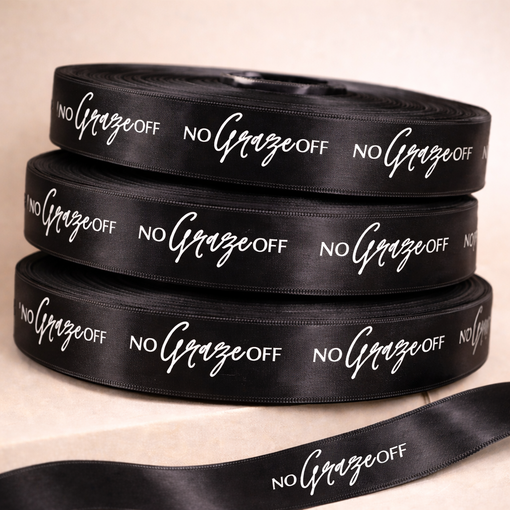 Custom Logo Ribbon | Personalized Satin Ribbon for Gift &amp; Brand Packaging