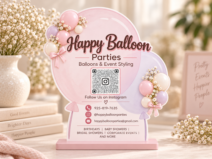 Custom Acrylic Table Stands – Personalized Signs for Events &amp; Businesses