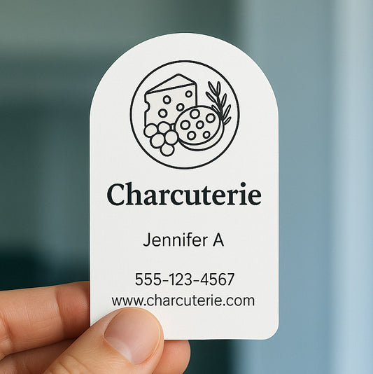 Custom Shape Half Circle Business Cards