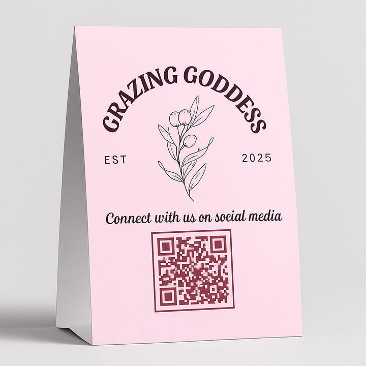 Custom Table Tent Cards | Foldable Display Cards for Restaurants &amp; Events
