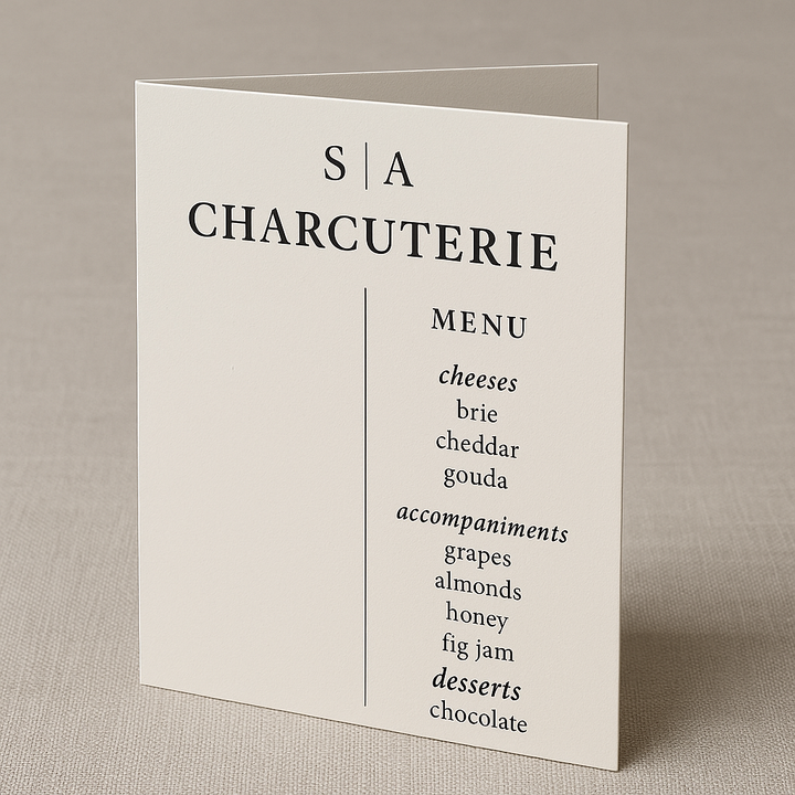 Custom Menu Cards | Printed Restaurant, Café &amp; Event Menus